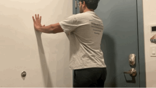 animation of how to do a push up against a wall